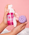 COSMI set detergente viso spazzola con acido jaluronico e aloe